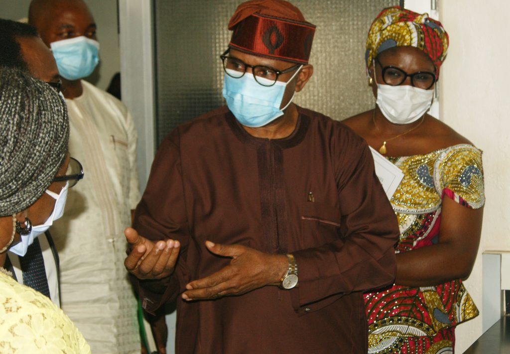 Hon Minister of State for Health taking a guided tour of the Institute's laboratories and facilities