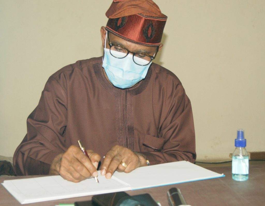 Signing of Visitor's Register
